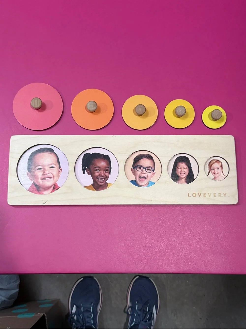 Lovevery Circle of Friends Puzzle from The Babbler Play Kit Ages 1+ Wood Puzzle
